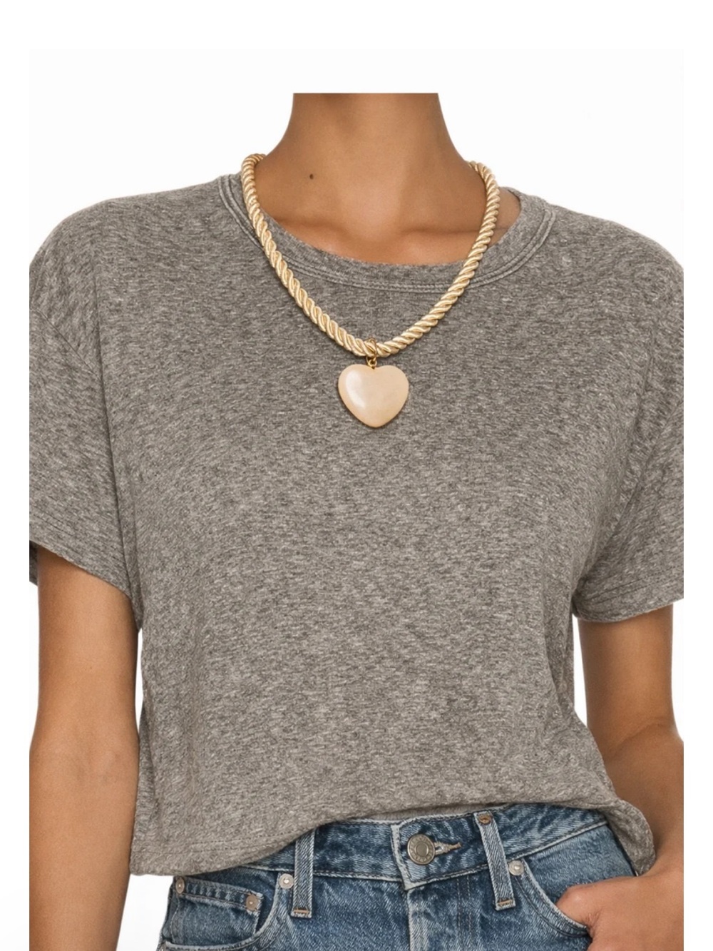 Erin McDermott Heart Cord Necklace $30